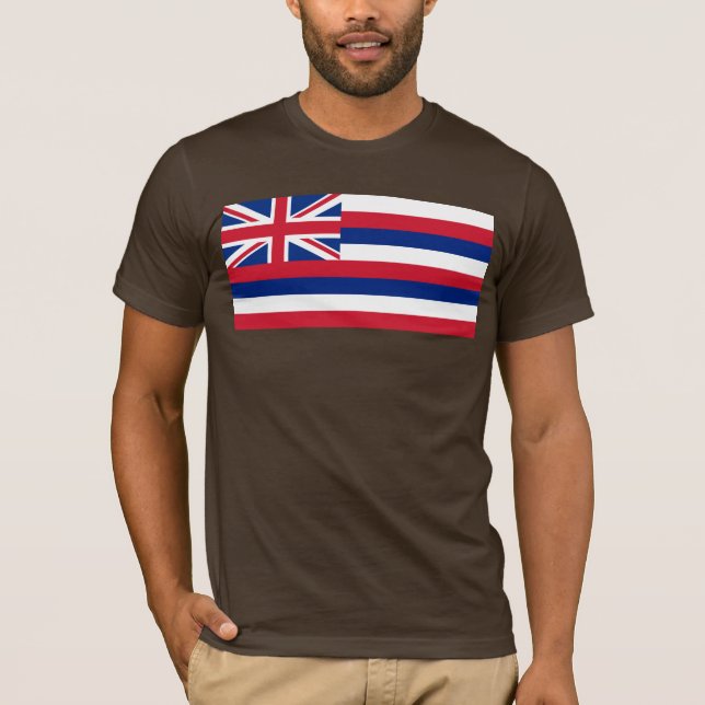 Hawaii, Hawaiian Aloha Paradise State Flag T-Shirt (Front)