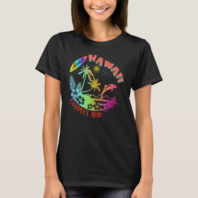 Hawaii Hawaiian Aloha Vacation Matching Family Gro T-Shirt (Front)