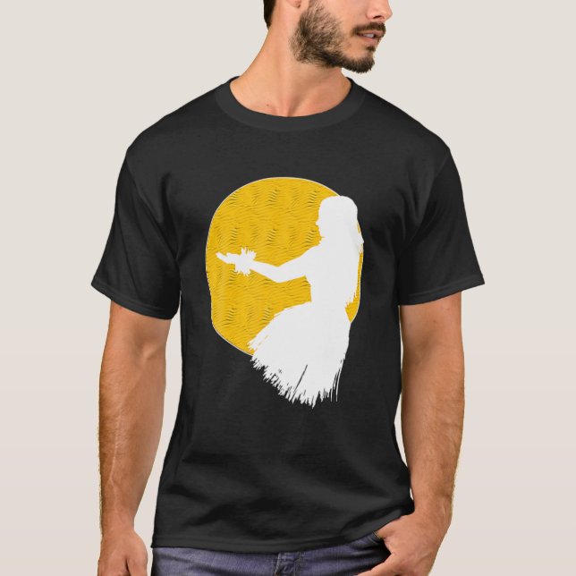 Hawaii Hawaiian Dance Silhouette Tropical Aloha Hu T-Shirt (Front)