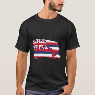 Hawaii Hawaiian Flag Beach Aloha Summer Vacation T-Shirt