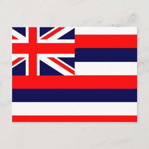 HAWAII  HAWAIIAN FLAG POSTCARD