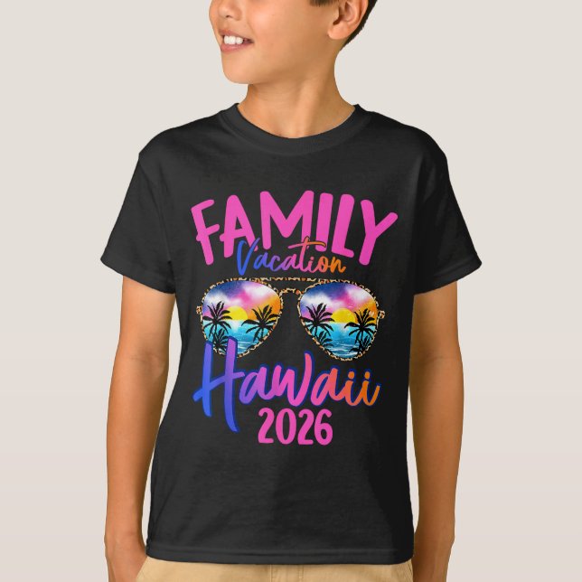 Hawaii Hawaiian Vacation 2026 Souvenir Matching Fa T-Shirt (Front)
