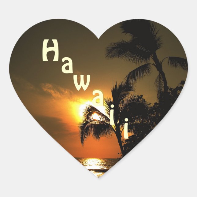 Hawaii Heart Sticker (Front)