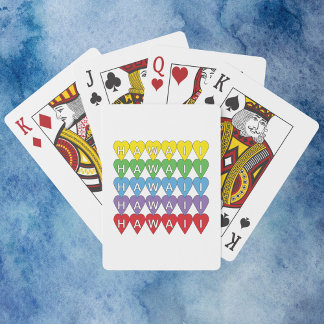 Hawaii Hearts Rainbow Poker Cards
