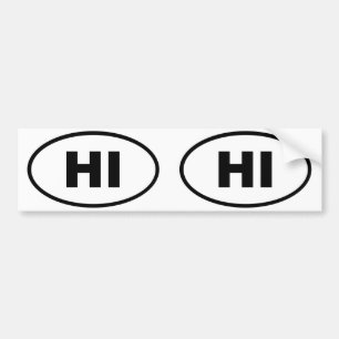 Hawaii HI oval Bumper Sticker