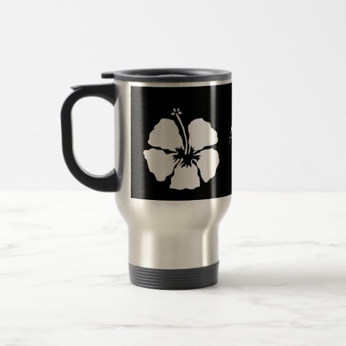 Hawaii hibiscus aloha flower travel mug