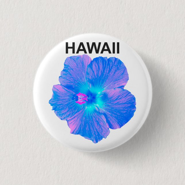 Hawaii Hibiscus Button (Front)