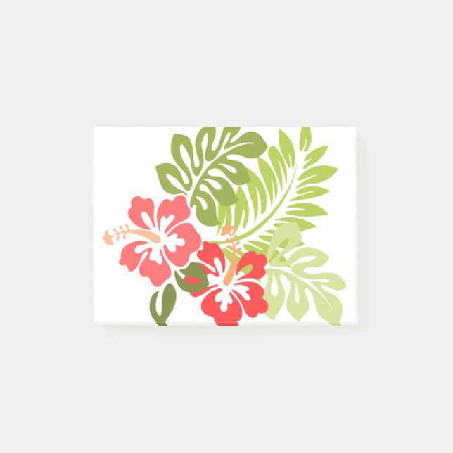 Hawaii Hibiscus Flora Floral Flowers Blossoms Post-it Notes (Front)