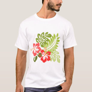 Hawaii Hibiscus Flora Floral Flowers Blossoms T-Shirt