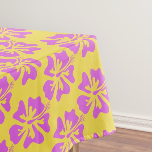 Hawaii Hibiscus flower floral pattern tablecloth (In Situ)