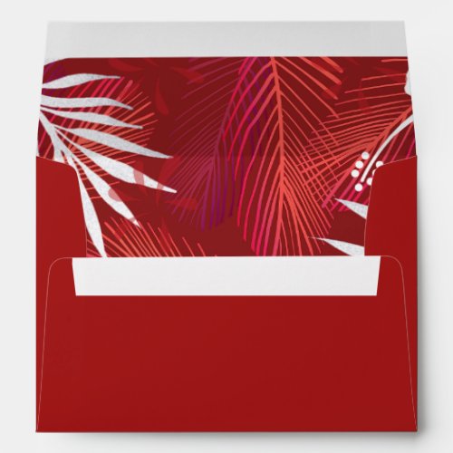 Hawaii Hibiscus Flower Palm Leaf Luau Envelope