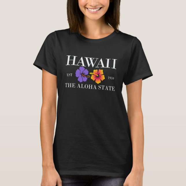 Hawaii Hibiscus Flowers  4 T-Shirt (Front)