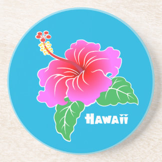 Hawaii Hibiscus Sandstone Coaster