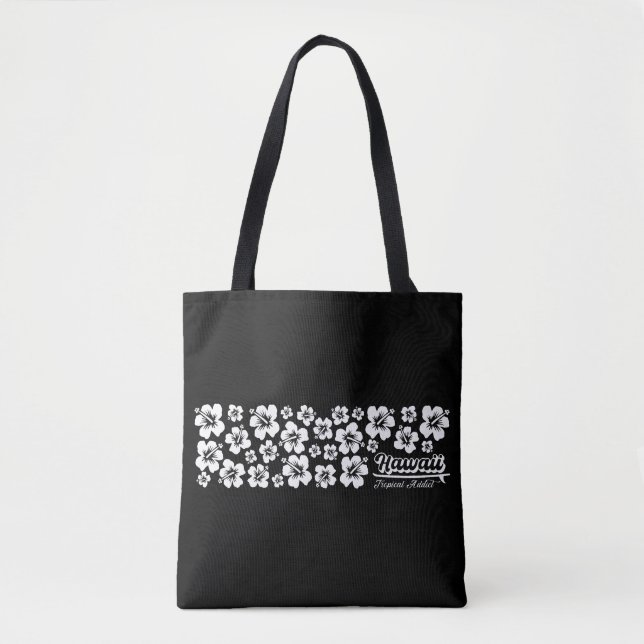 Hawaii Hibiscus Tropical Summer Beach Vacation Tote Bag (Front)