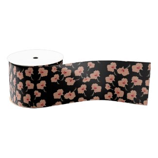 Hawaii Hibsicsus Flowers Grosgrain Ribbon