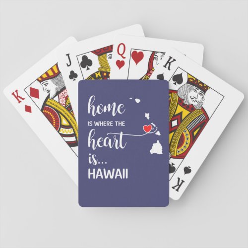 Hawaii home is where the heart is playing cards
