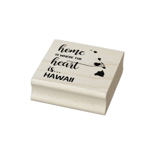Hawaii home is where the heart is rubber stamp