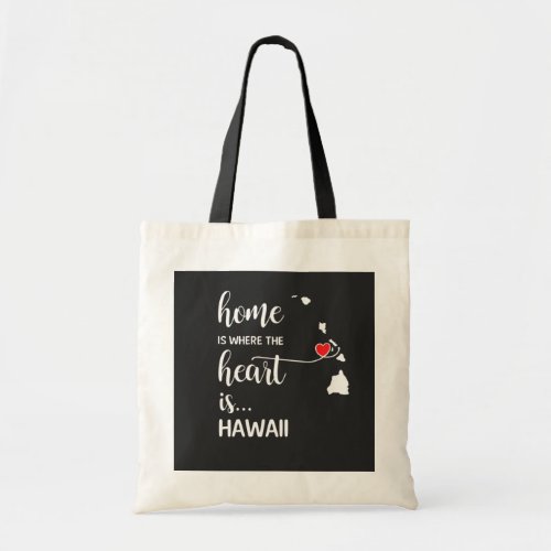 Hawaii home is where the heart is tote bag