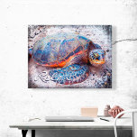 Hawaii Honi Sea Turtle Close-up Photo Relax Script Canvas Print<br><div class="desc">“Relax.” Sea turtles certainly know how to relax in the sun. Drift back to the warm breezes of the Hawaiian Islands whenever you gaze at this stunning close-up sea turtle photo canvas art. Makes a great gift for someone special! You can easily personalize this wall art plus I also offer...</div>