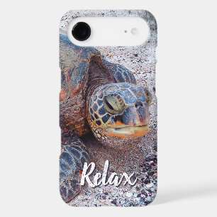 Hawaii Honu Sea Turtle Photo Relax Script Quote iPhone 17 Air Case