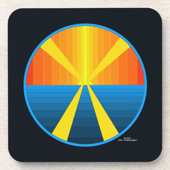 Hawaii Horizion Sunset Beverage Coaster (Front)