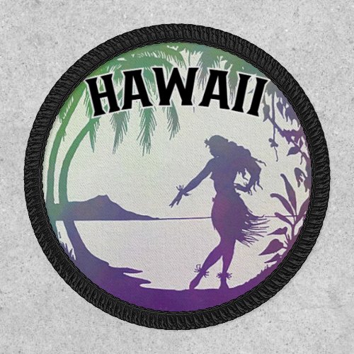 Hawaii Hula Dancer Vintage style Travel  Patch