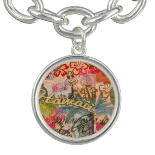 Hawaii Hula Travel Flower Vintage Bracelet