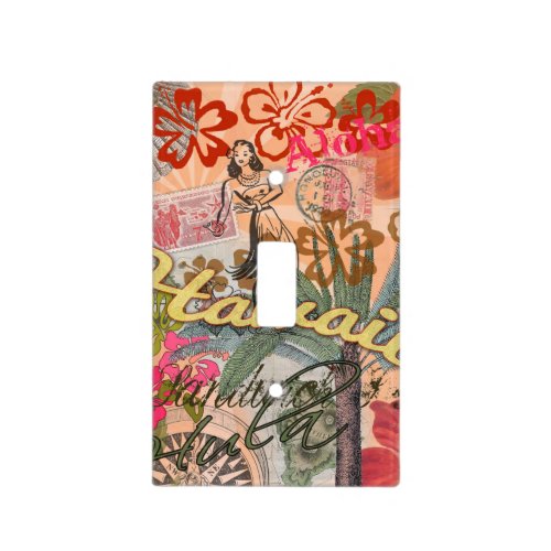 Hawaii Hula Travel Flower Vintage Light Switch Cover