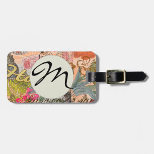 Hawaii Hula Travel Flower Vintage Luggage Tag