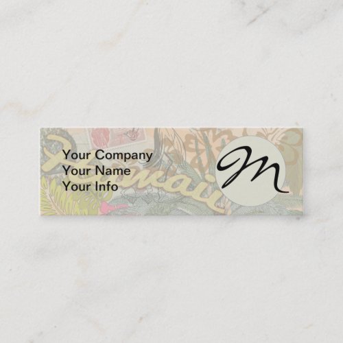 Hawaii Hula Travel Flower Vintage Mini Business Card