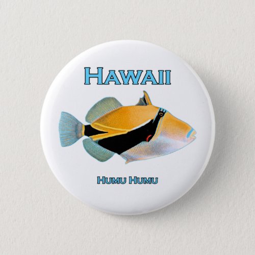 Hawaii Humu Humu Fish Button