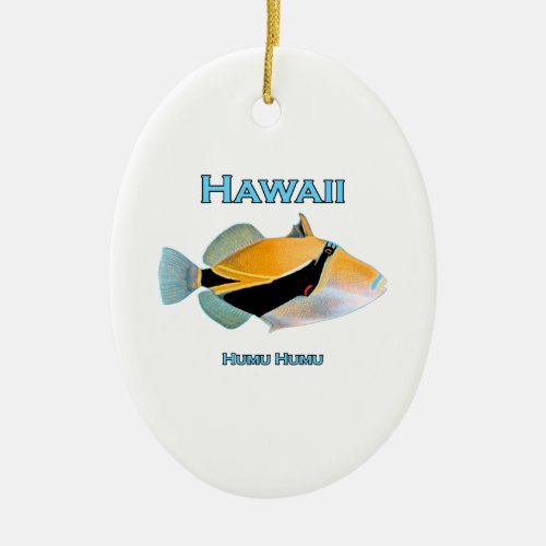 Hawaii Humu Humu Fish Ceramic Ornament