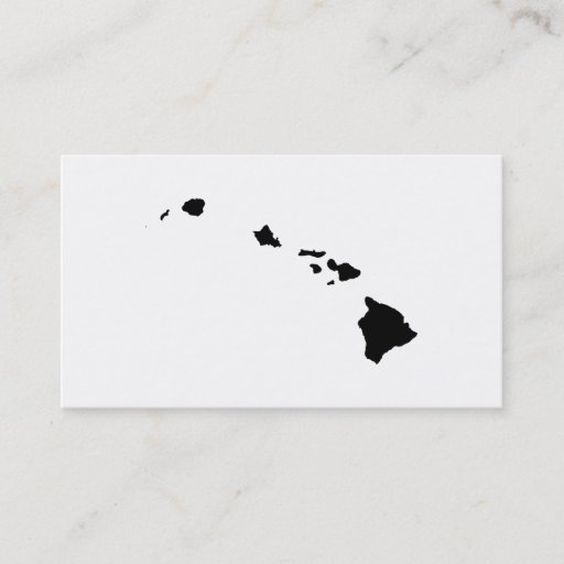 Customizable Hawaii in Black and White Business Card