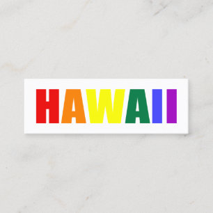 HAWAII in Rainbow Colors Mini Business Card