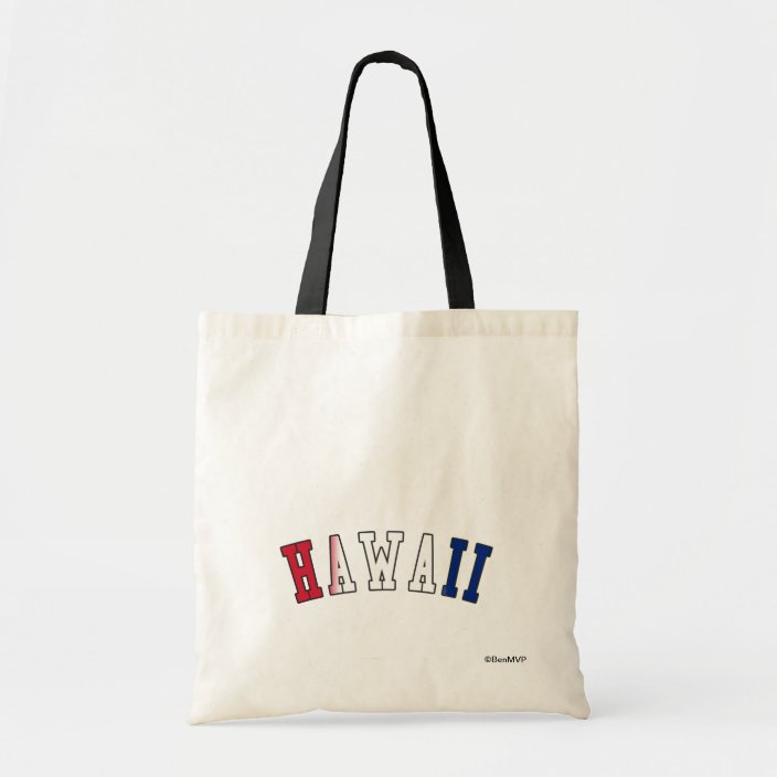 Hawaii in State Flag Colors Canvas Bag