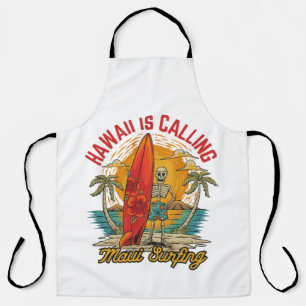Hawaii Is Calling Maui Surfing Island Vibes Apron