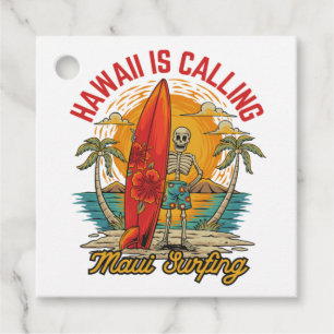 Hawaii Is Calling Maui Surfing Island Vibes Favor Tags