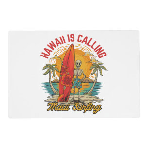 Hawaii Is Calling Maui Surfing Island Vibes Placemat