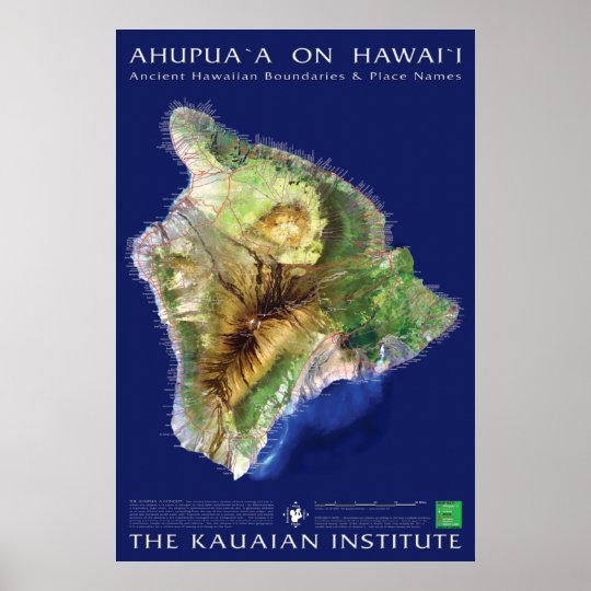 Hawaii Island Ahupuaa Poster | Zazzle