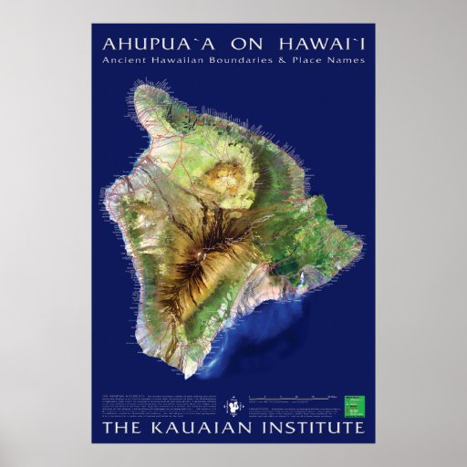 Hawaii Island Ahupuaa Poster | Zazzle