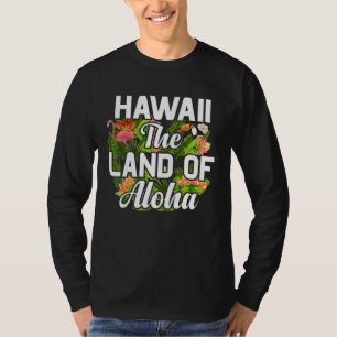 Hawaii island of sun beach waves and palm trees T-Shirt
