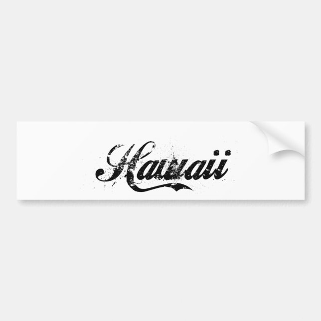 hawaii island stone washed vintage bumper sticker (Front)