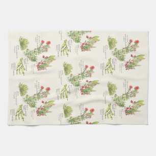 Hawai'i Island Volcano Native Plants Kitchen Towel