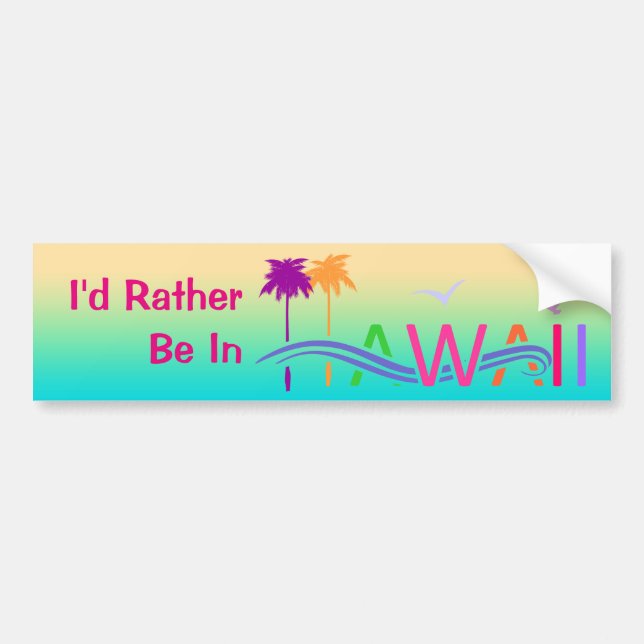 Hawaii Islands Bumper Sticker (Front)