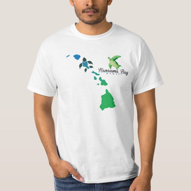 Hawaii Islands Chain - Hanauma Bay Oahu Turtle T-Shirt (Front)
