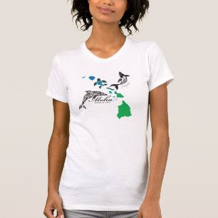Hawaii Islands Chain - Hawaii Dolphin and Whale T-Shirt