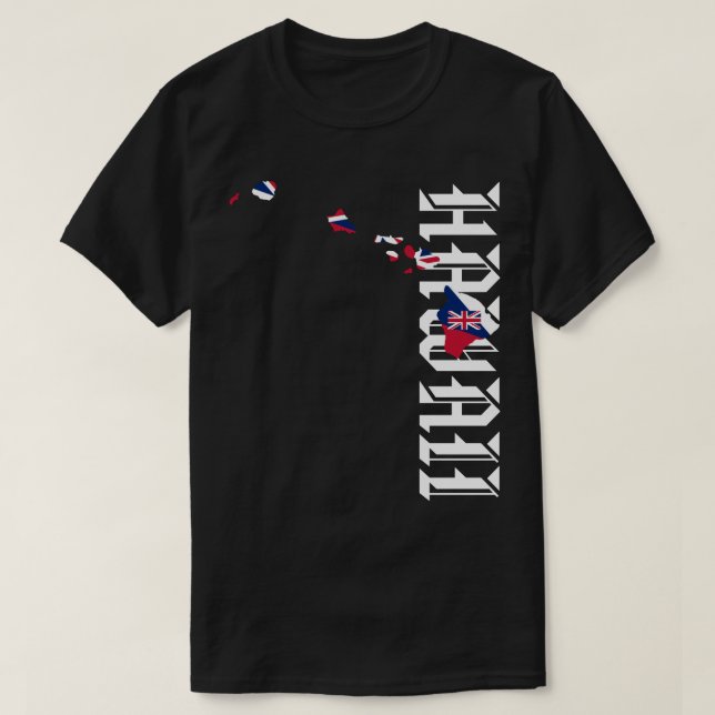 HAWAII ISLANDS HI Flag T-Shirt (Design Front)