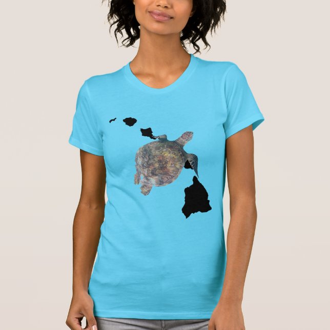 Hawaii Islands Oahu Turtle T-Shirt (Front)