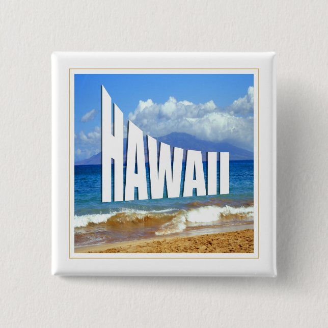 Hawaii Islands Pinback Button (Front)