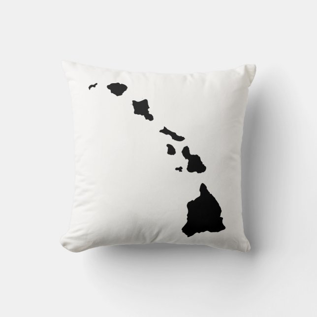 Hawaii Islands Throw Pillow (Front)